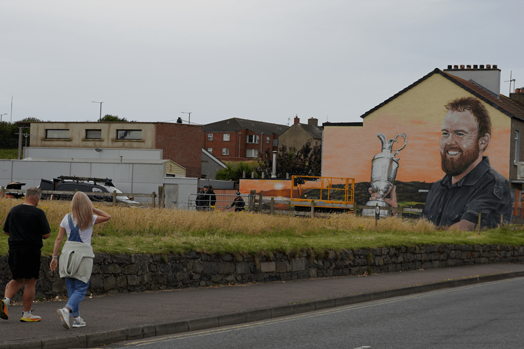 The mural of Shane Lowry in Portrush
